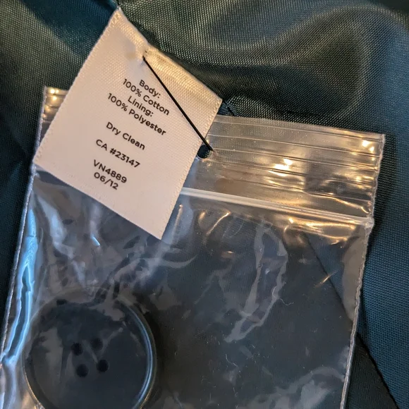 Blazer/Jacket Talbots Hunter Green  Velour, Lined, Size 8, NWOT - Picture 8 of 10